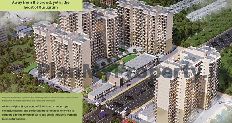 Global Heights 88A in Gurgaon is one of the best affordable housing projects in gurgaon with 2bhk and 3bhk unit sizes.